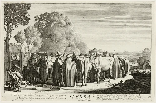 Earth, plate one from The Four Elements by Jan van de Velde Willem Buytewech, print, 1622