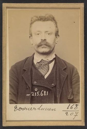 Terrier. Julien, François. 45 ans, né à Saint-Laurent (Mayenne). Menuisier. Anarchiste. 14/3/94. by Alphonse Bertillon, photograph, 1894