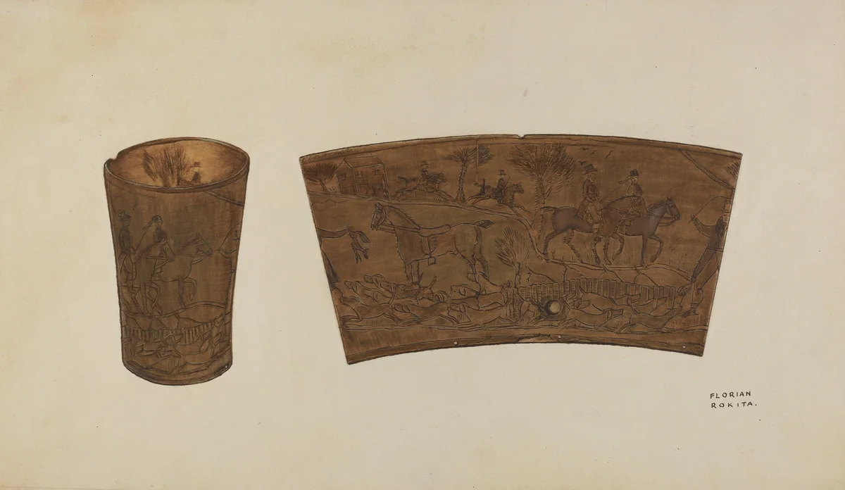 Horn Cup by Florian Rokita, index of american design, 1937