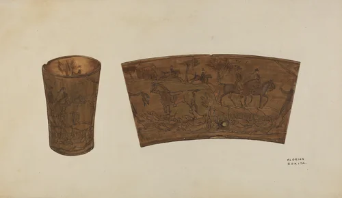 Horn Cup by Florian Rokita, index of american design, 1937