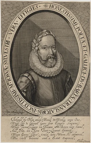Josuah Sylvester, Poet by Cornelis van Dalen, print, 1602-1665