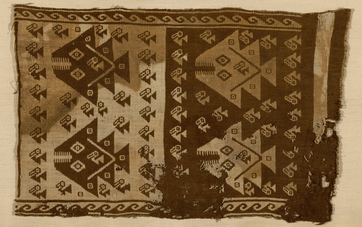 Fragment by Chancay, textile, 1000-1476