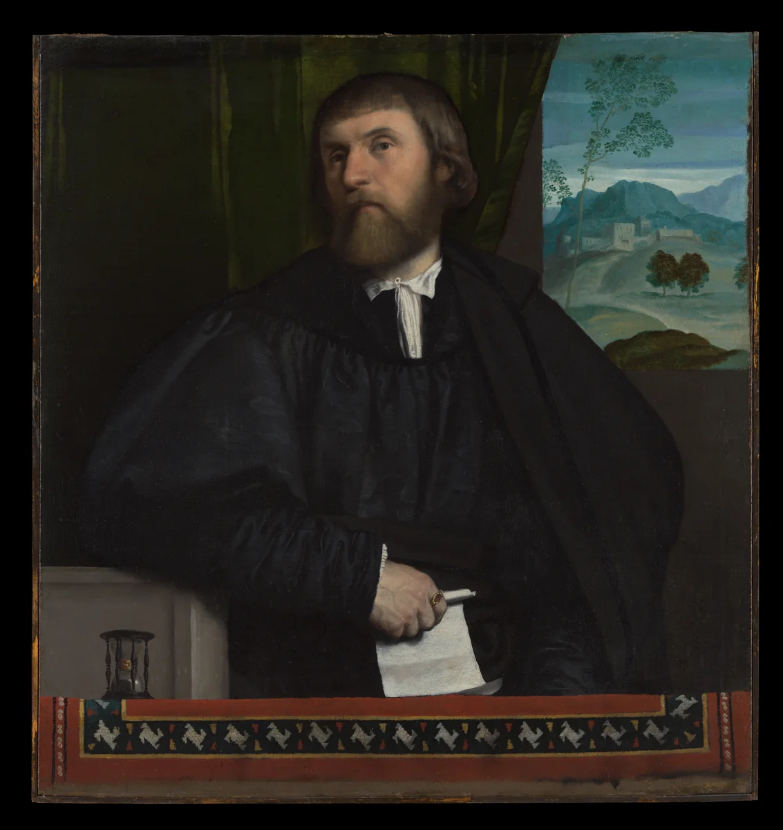 Portrait of a Man by Moretto da Brescia, painting, 1520-1525