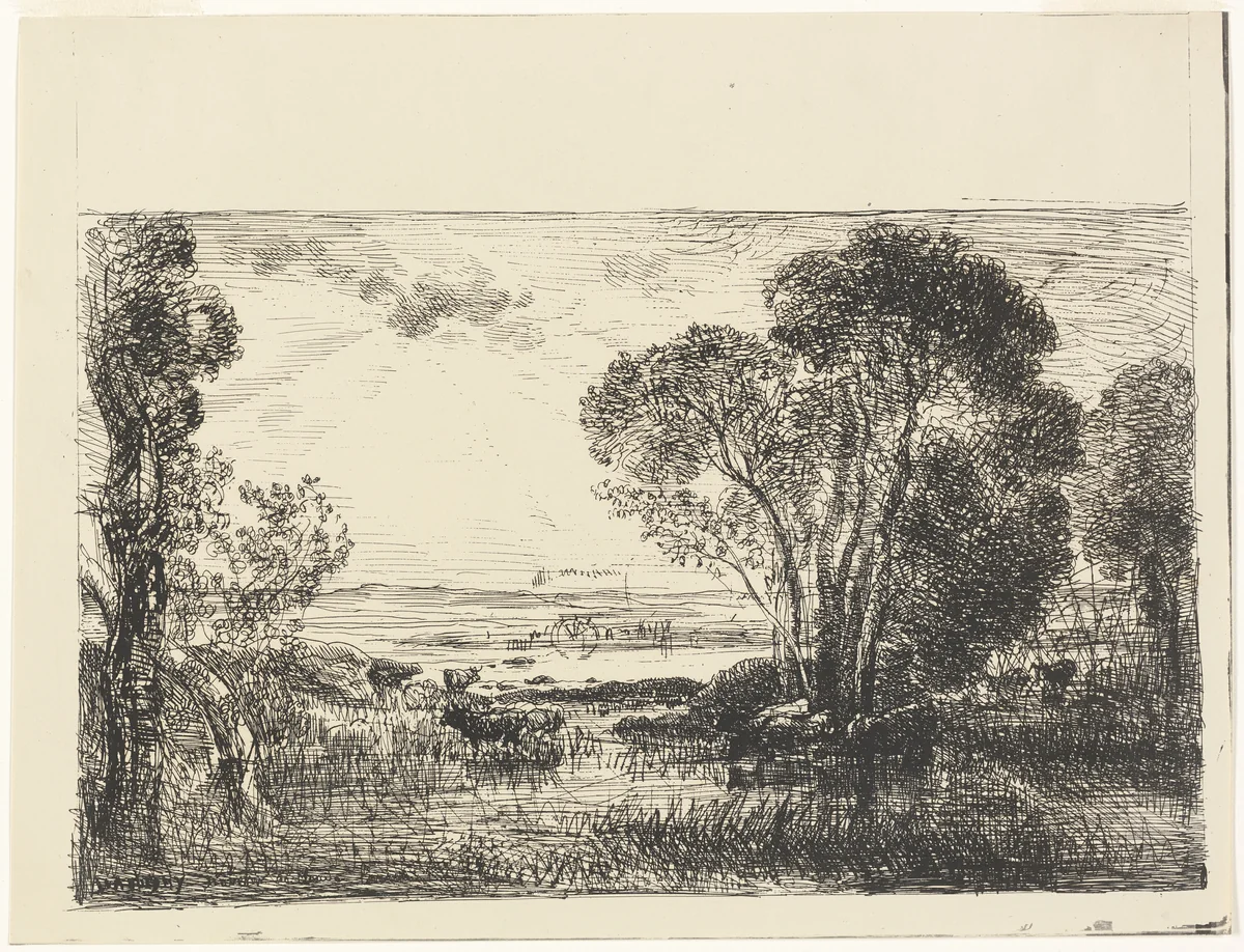 The Hydraulic Machine by Charles-François Daubigny, print, 1862