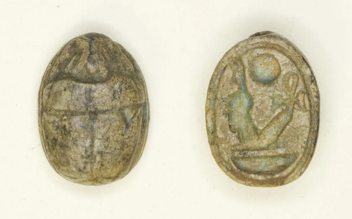 Scarab: Nebmaatra (Amenhotep III) by Egyptian, other, -1390--1352