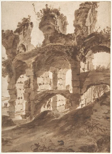 Colosseum by Bartholomeus Breenbergh, drawing, 1610-1657