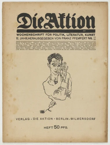 Die Aktion, vol. 6, no. 35/36 by Egon Schiele, periodical, 1916