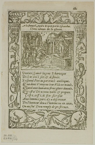 Illustration from Le Pegme by Lanteaume de Romieu Cousteau, plate 77 from Woodcuts from Books of the XVI Century by Unknown Artist, print, 1560