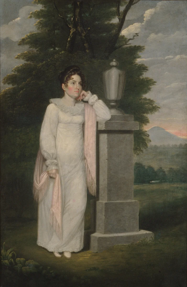 Mrs. Cephas Thompson (Olivia Leonard) by Cephas Thompson, artwork, 1807-1820