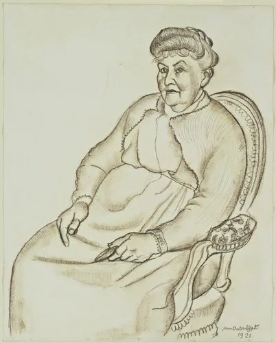 Mme Arthur Dubuffet by Jean Dubuffet, drawing, 1921