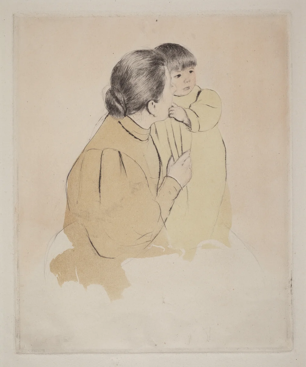 Peasant Mother and Child by Mary Cassatt, print, 1894
