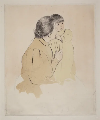 Peasant Mother and Child by Mary Cassatt, print, 1894