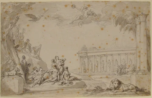 Temple of the Muses by Charles Monnet, drawing, 1772-1782