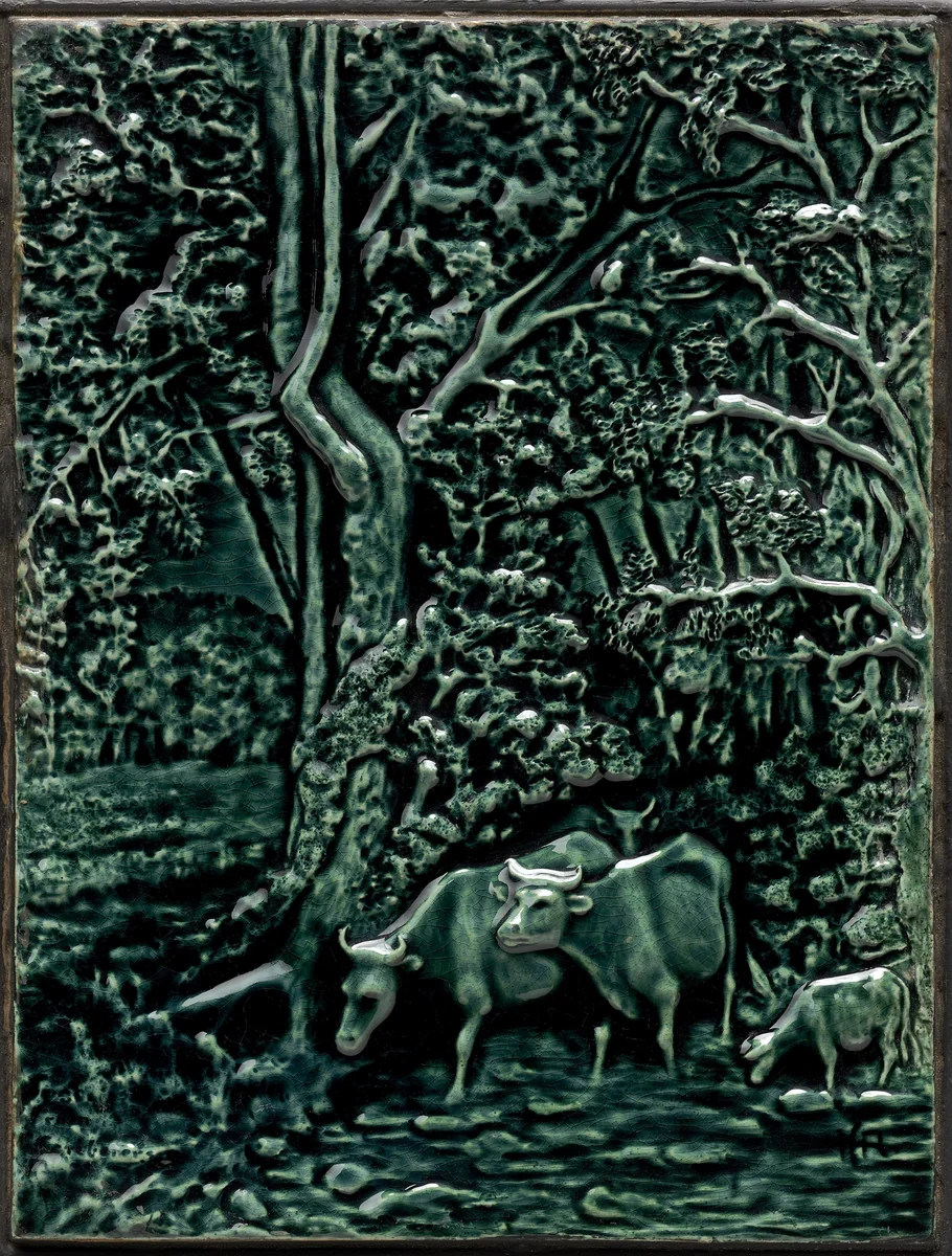 Tile by Chelsea Keramic Art Works, artwork, 1878-1888