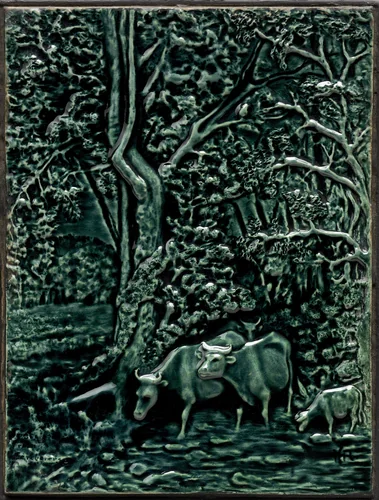 Tile by Chelsea Keramic Art Works, artwork, 1878-1888