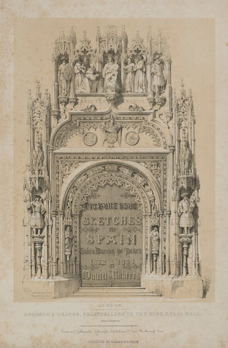 Picturesque Sketches in Spain: Title Page by Thomas Allom, print, 1837