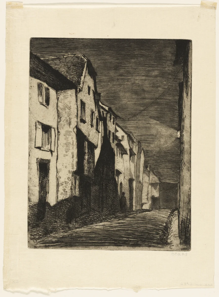 Street at Saverne by James McNeill Whistler, print, 1858