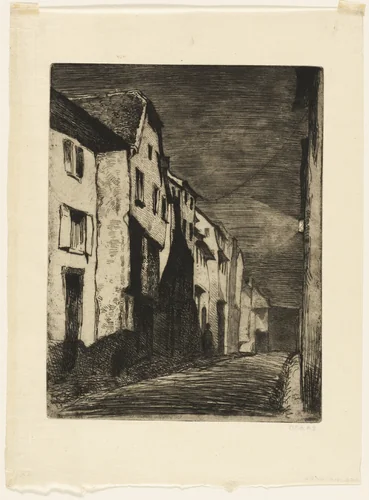 Street at Saverne by James McNeill Whistler, print, 1858