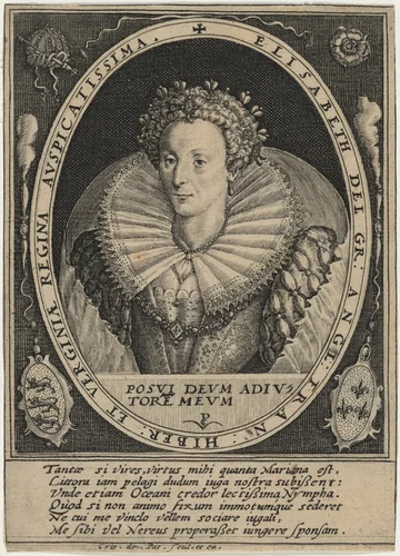 Elizabeth, Queen of England by Crispijn van de Passe I, print, 1598