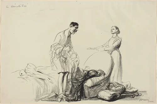 Le demobilise by Jean-Louis Forain, drawing, 1914-1919