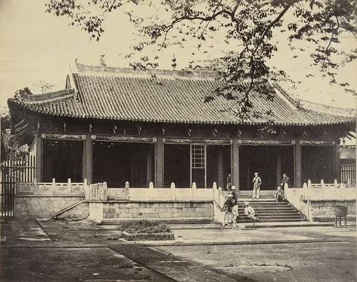 Temple of Confucius, Canton by Felice Beato, photograph, 1860