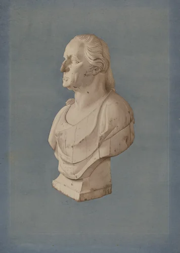 Pine Bust of Washington by Lucille Chabot, index of american design, 1938