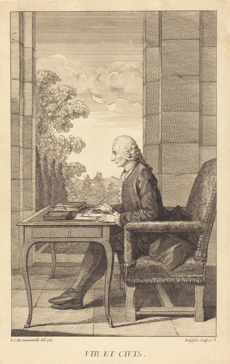 M. Lambert by Jean-Baptiste Delafosse, print, 1761