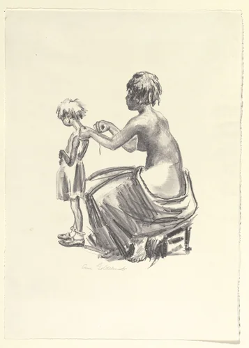 Her Daughter by Anne Goldthwaite, print, 1934