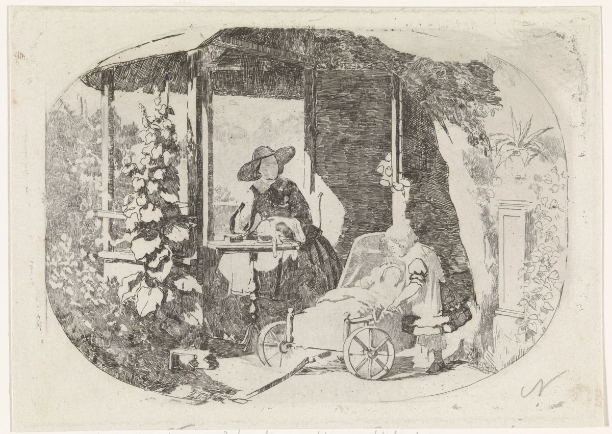 Zomerhuis by David van der Kellen, print, 1837-1882