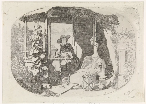 Zomerhuis by David van der Kellen, print, 1837-1882