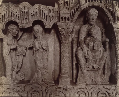 Carrières-sur-Seine, retable XII.e siècle by Eugène Atget, photograph, 1921