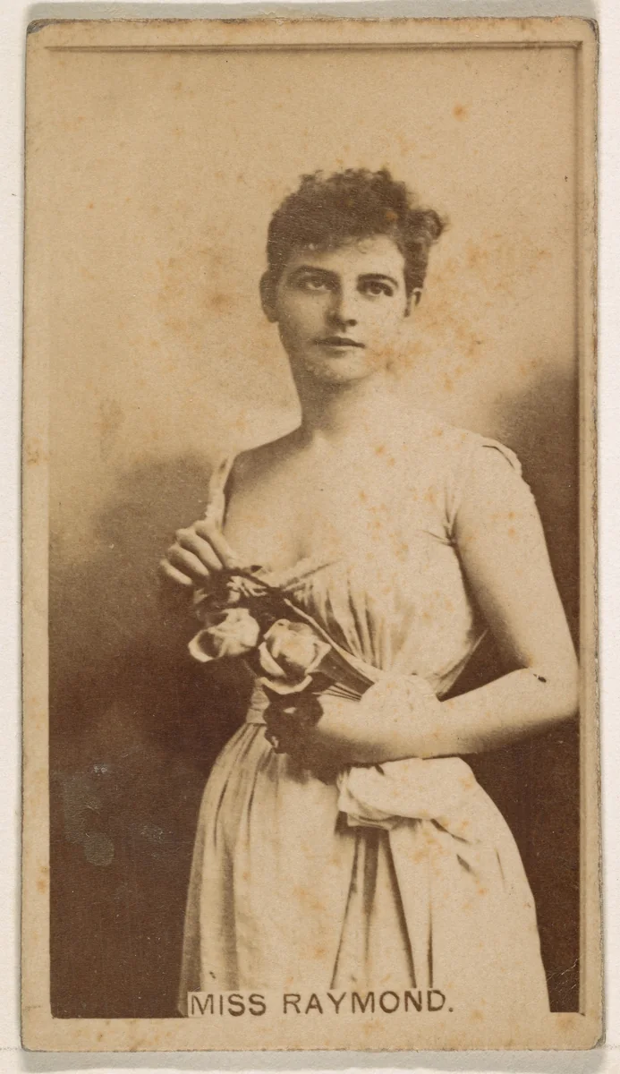 Frankie Raymond, from the Actresses series (N245) issued by Kinney Brothers to promote Sweet Caporal Cigarettes by Kinney Brothers Tobacco Company, photograph, 1890