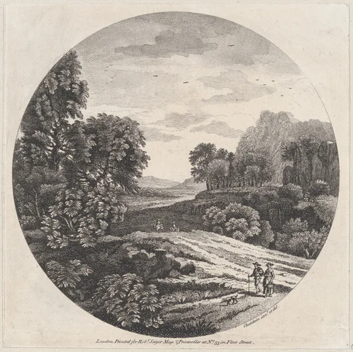 Landscape by Jean Baptiste Claude Chatelain, print, 1725-1763