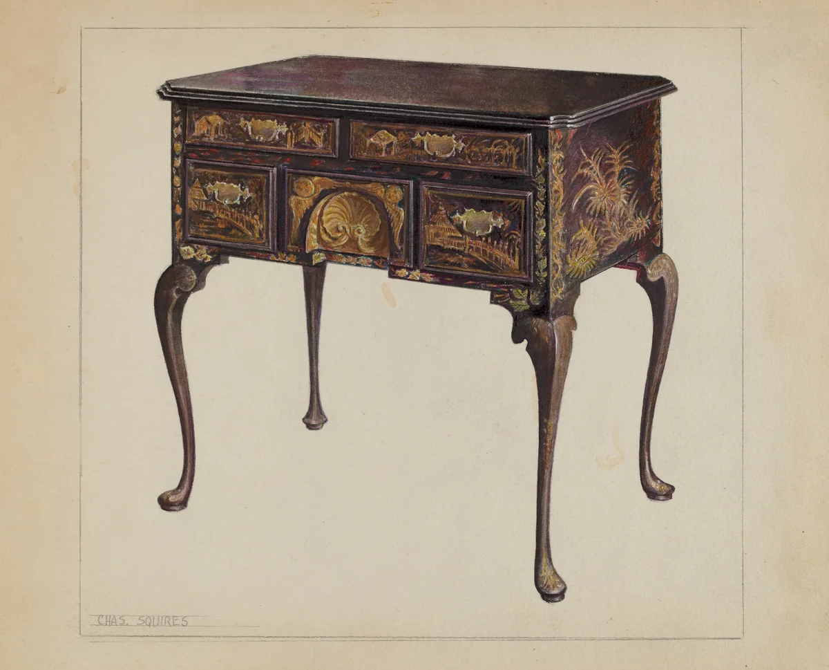 Lowboy by Charles Squires, index of american design, 1937