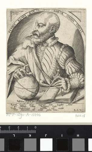 Portret van Pierre de La Ramée by Unknown, print, 1572-1624