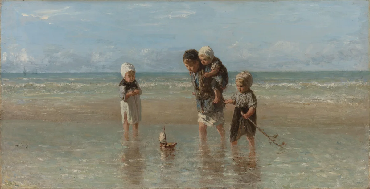 Children of the Sea by Jozef Israëls, painting, 1872