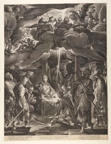 Adoration of the Shepherds by Jan Harmensz Muller
Bartholomeus Spranger, print, 1606