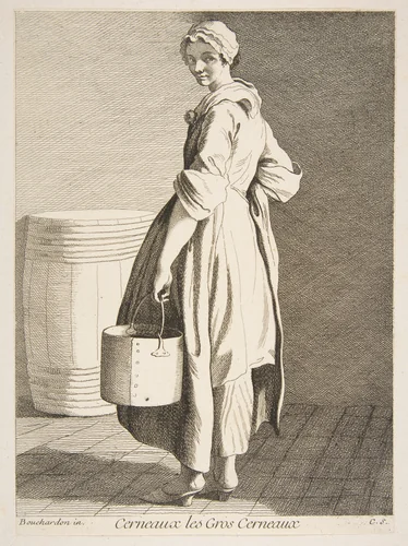 Walnut Seller by Anne Claude Philippe de Tubières, print, 1738