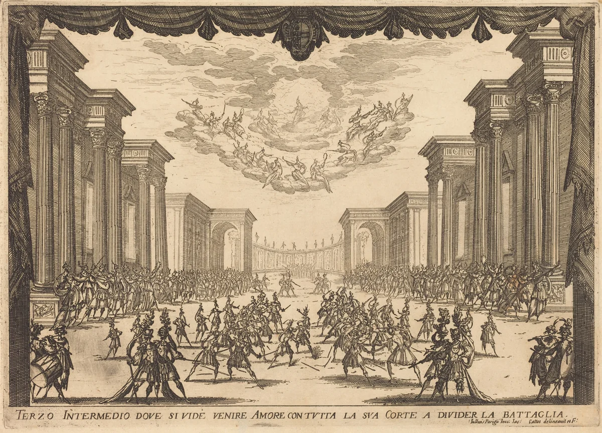 Third Intermezzo by Jacques Callot, print, 1617