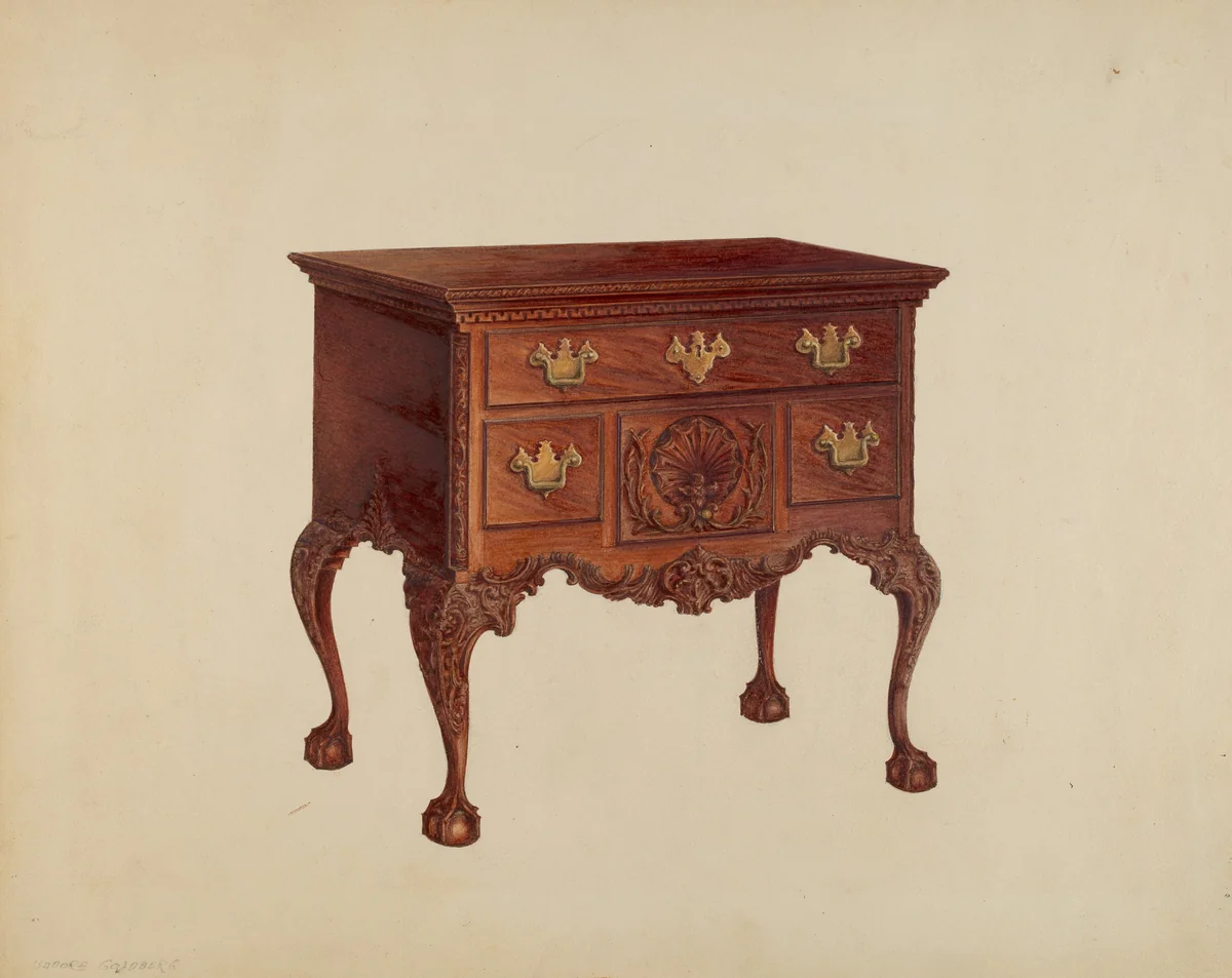 Lowboy by Isadore Goldberg, index of american design, 1938