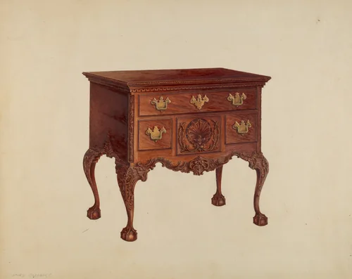 Lowboy by Isadore Goldberg, index of american design, 1938