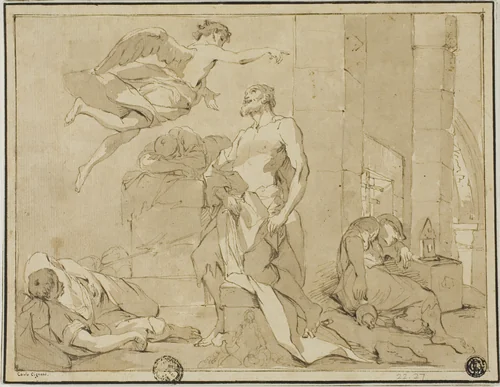 Saint Paul Rescued from Prison by an Angel by Unknown Artist, drawing, 1700-1799