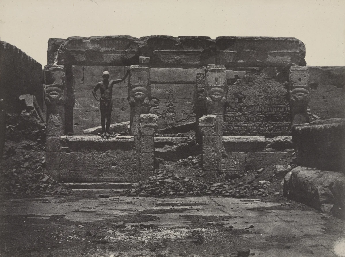 Grand Temple de Denderah, Hypètre Construit Sur la Terrasse by Maxime Du Camp, photograph, 1849