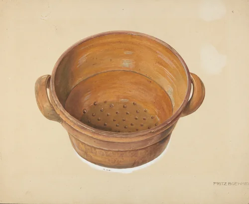 Zoar Colander by Fritz Boehmer, index of american design, 1937
