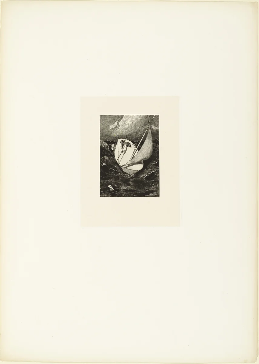 Rescuse (Rettung) (plate IV) from A Glove, Opus VI (Ein Handschuh, Opus VI) by Max Klinger, print, 1881