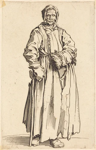 One-Eyed Woman by Jacques Callot, print, 1622