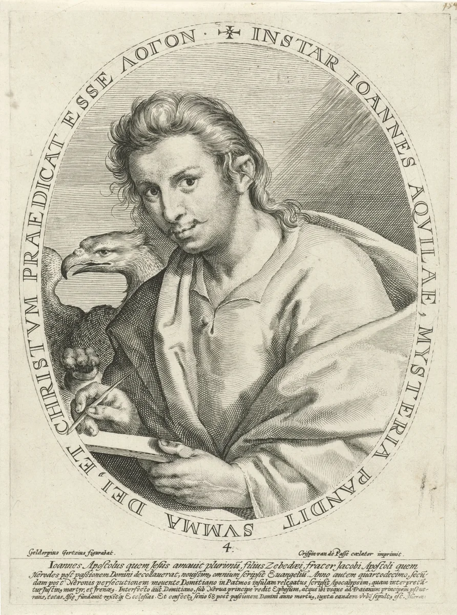 Evangelist Johannes by Unknown, print, 1574-1637