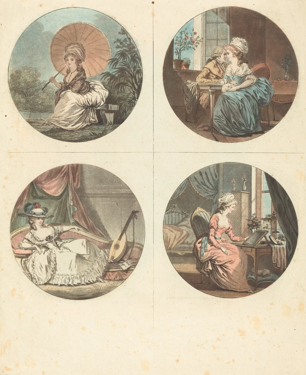 Les heures du jour by Jean-François Janinet; Nicolas Lavreince, print, 1752-1814