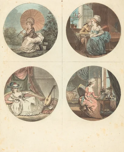 Les heures du jour by Jean-François Janinet; Nicolas Lavreince, print, 1752-1814