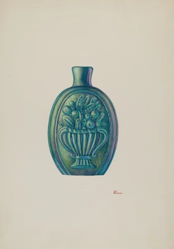 Flask by Hal Blakeley, index of american design, 1941